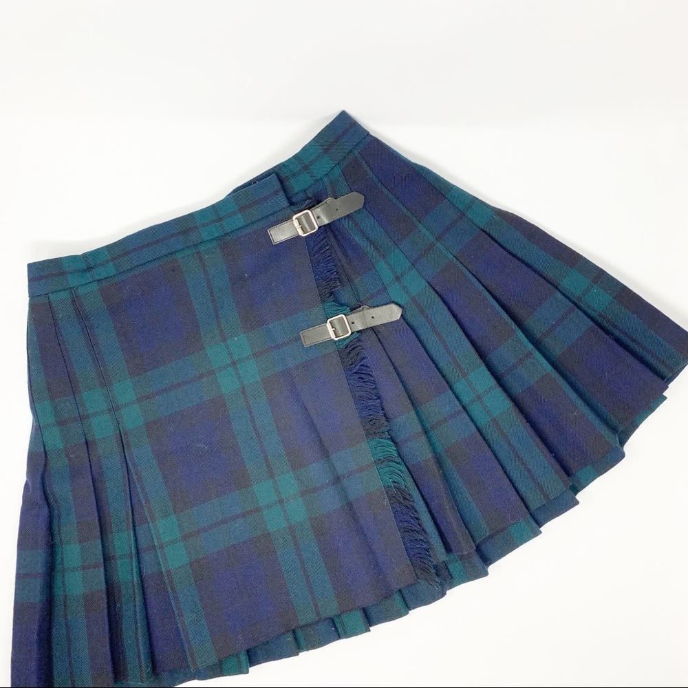 Ralph Lauren Blue and Green Plaid Skirt